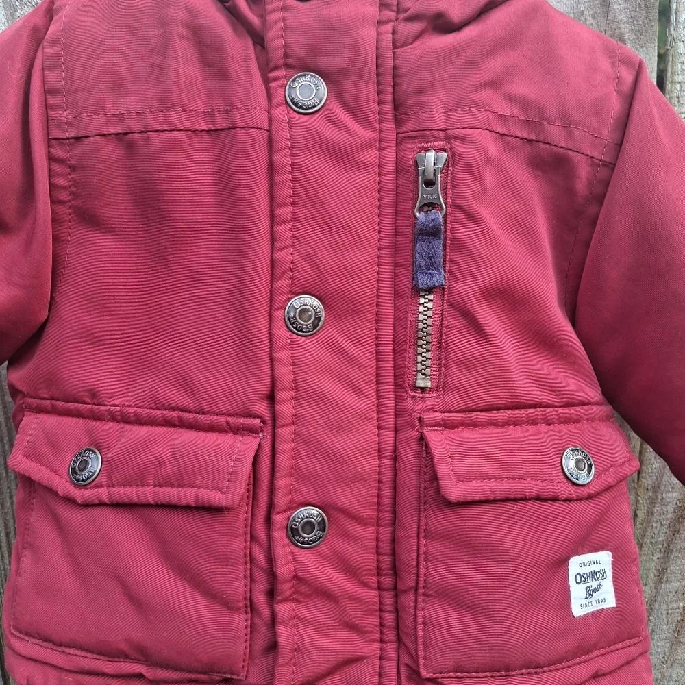 OshKosh B'gosh Red Coat with Button Accent